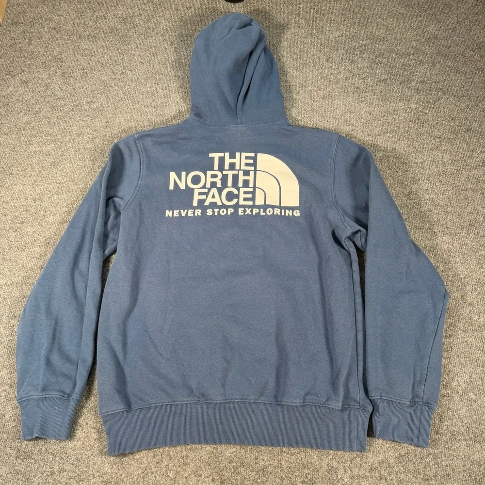 The North Face Mens Circular Design Hoodie Blue Pullover NF0A7R9H Small #4413